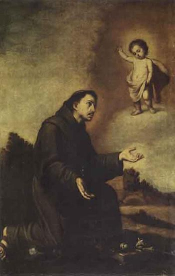 Christ child appearing to Saint Anthony by Bartolomé Esteban Murillo