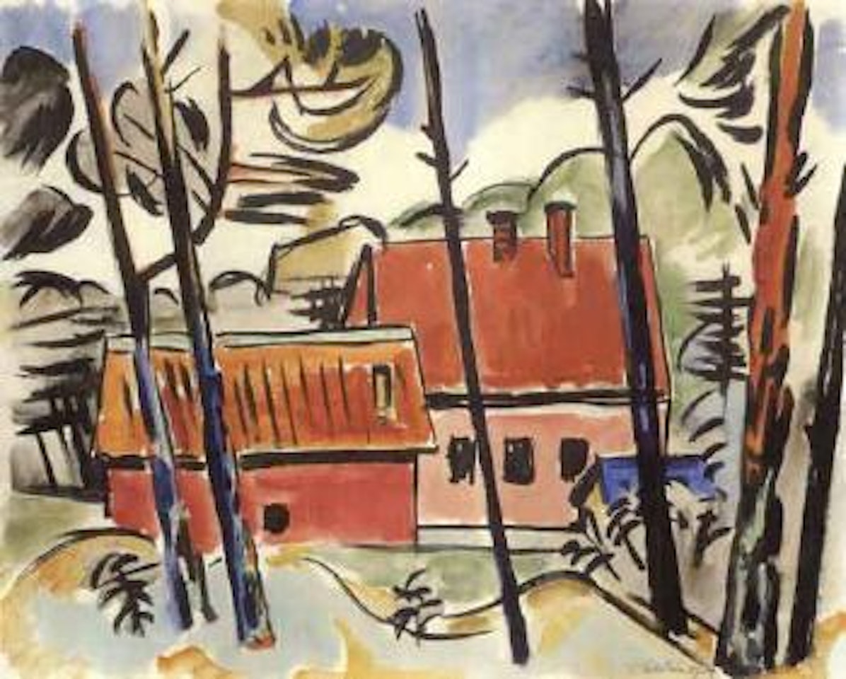 Red houses by Max Pechstein