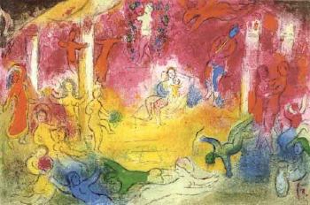 Temple et histoire de Bacchus by Marc Chagall