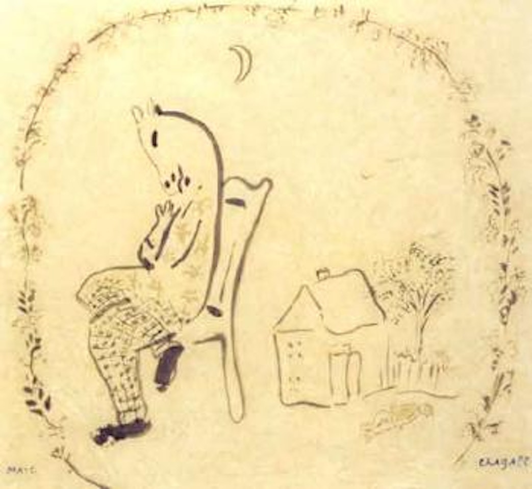 Le penseur by Marc Chagall