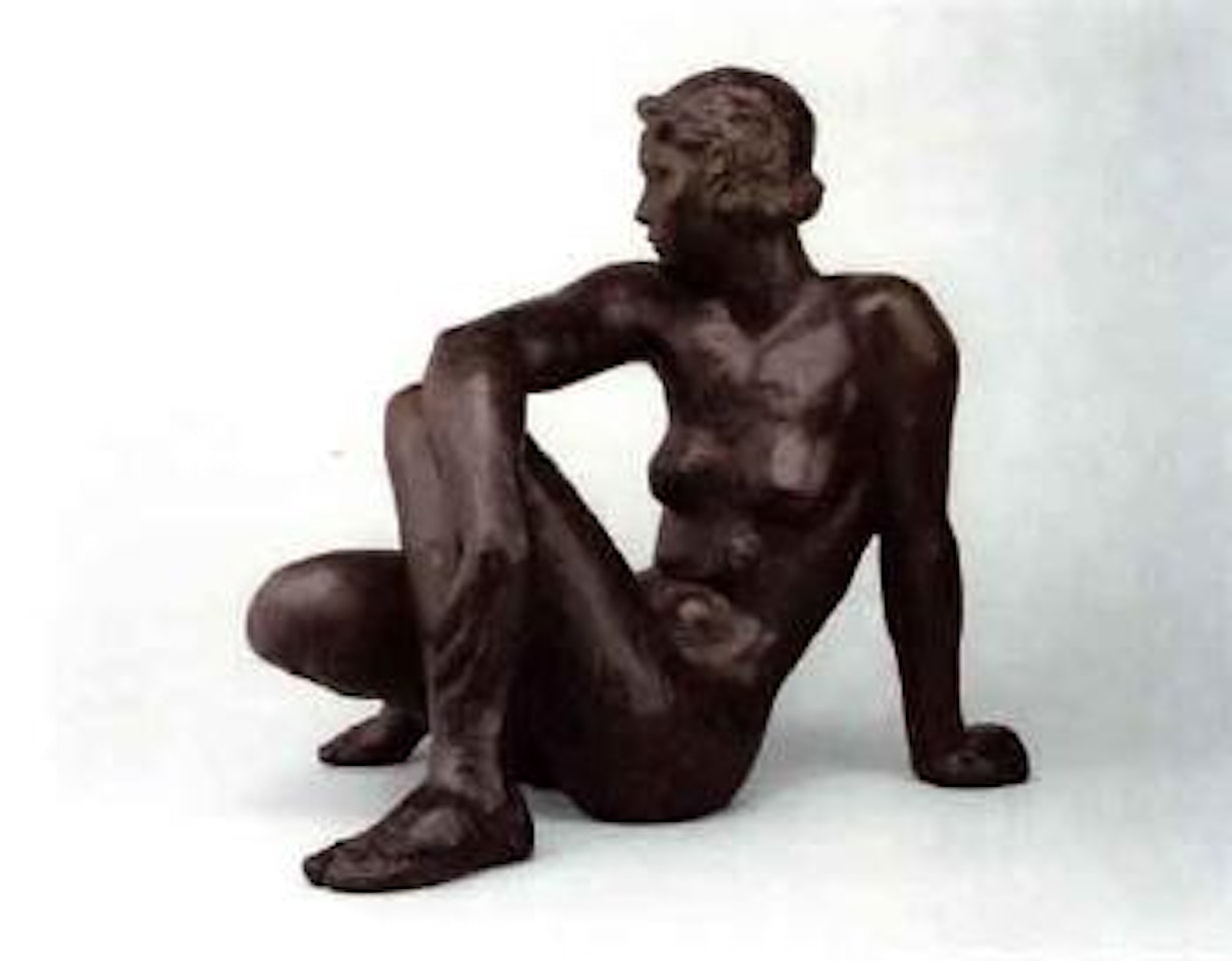 Seated female by Fritz Klimsch