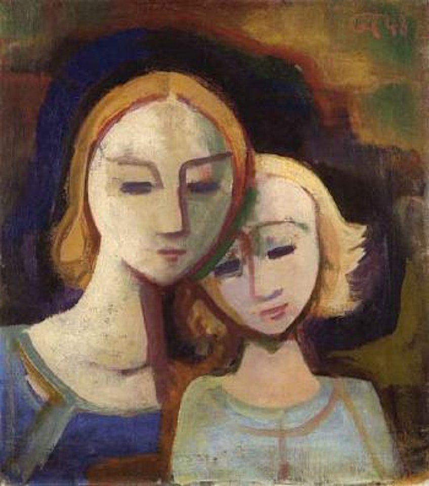 Portrait of two girls by Karl Hofer