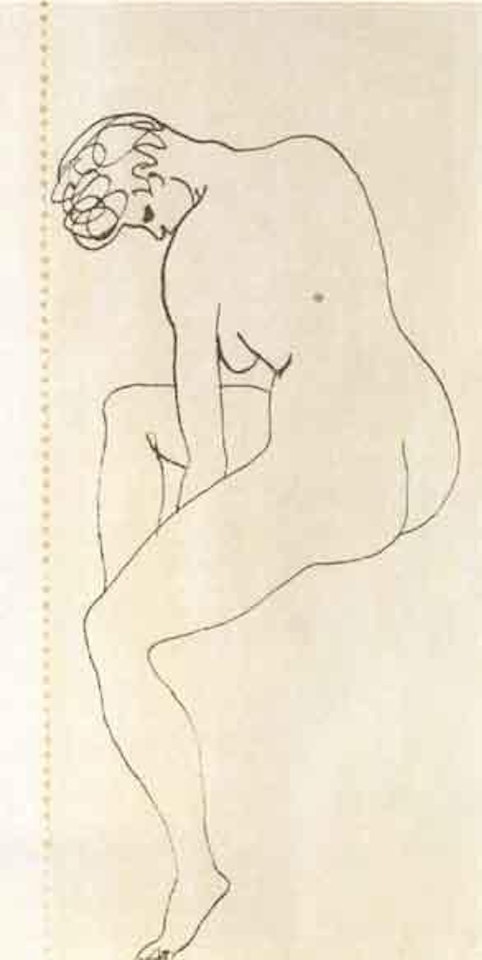 Fille avec cerceau. Nu assis by Pablo Picasso