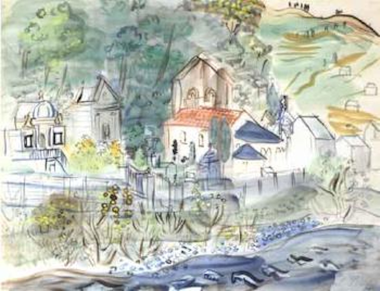 Le cimetiere Saint Jean by Raoul Dufy