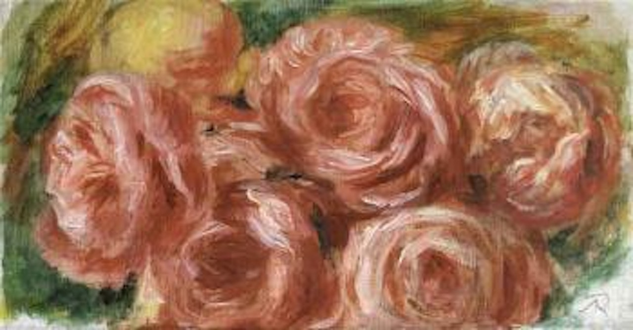 Les roses rouges by Pierre-Auguste Renoir