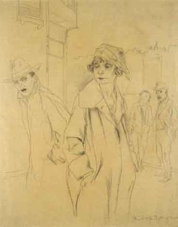 Street scene by Rudolf Schlichter