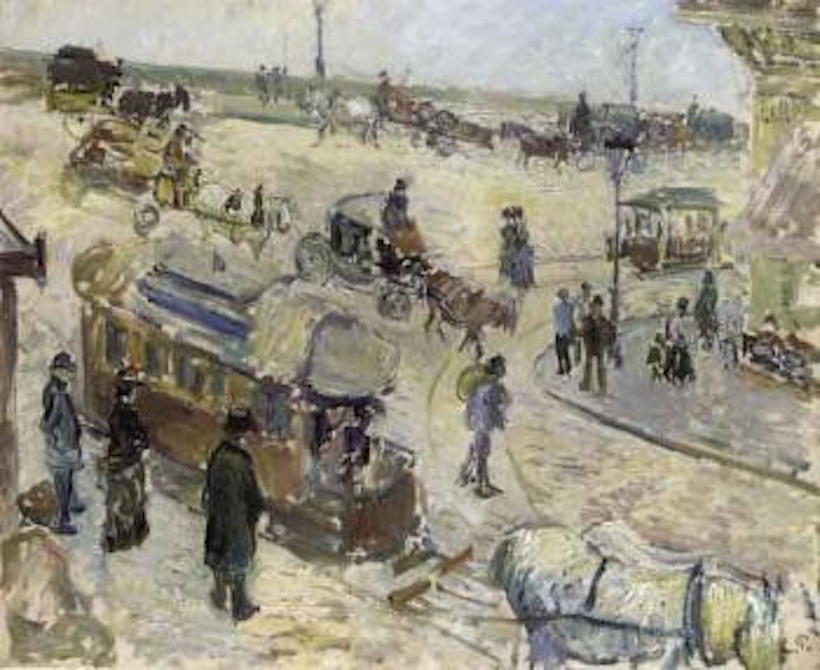 Place de la Republique a Rouen by Camille Pissarro