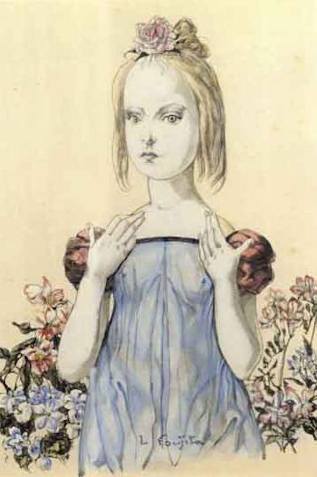 Fillette a la rose by Leonard Tsuguharu Foujita