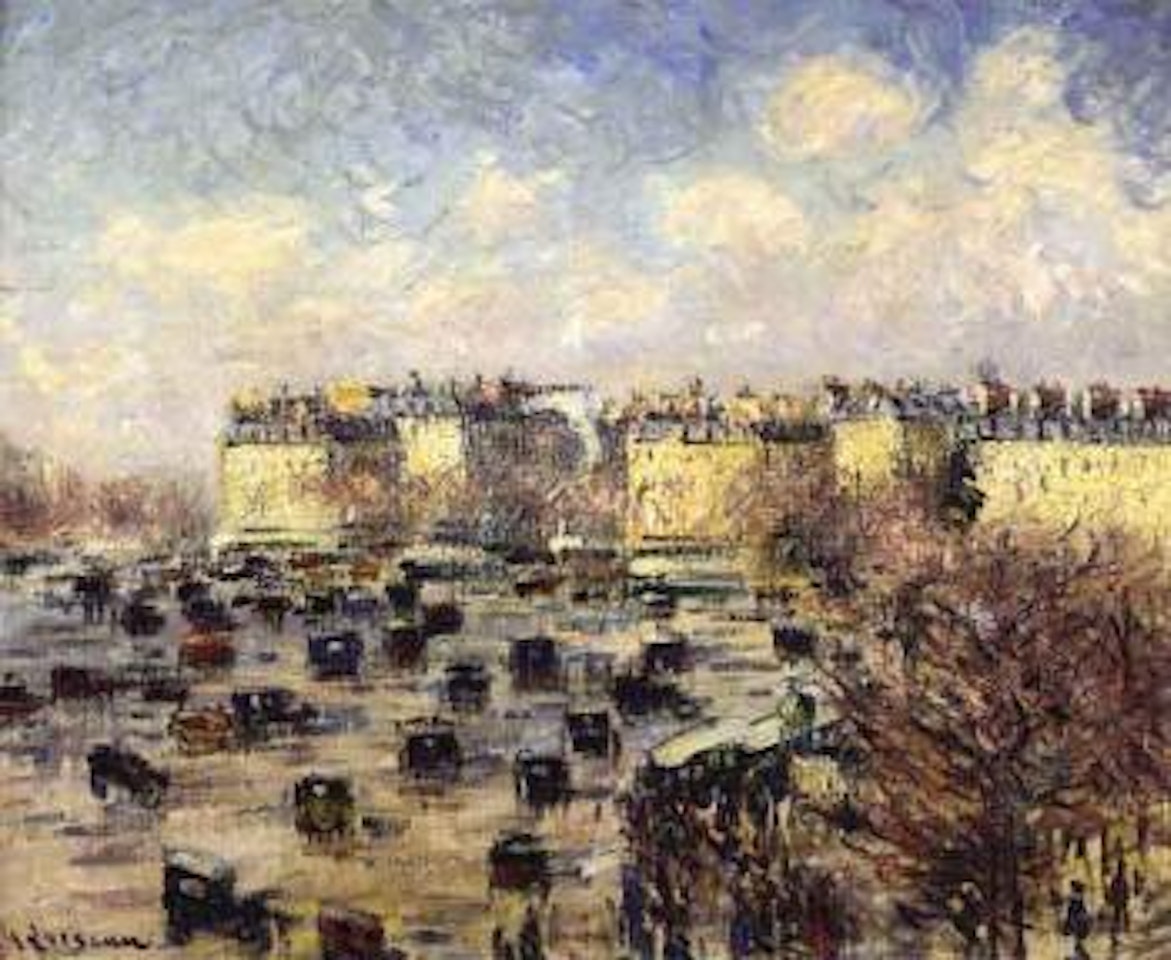 Paris, la place de l'Etoil, l'avenue de Wagram by Gustave Loiseau