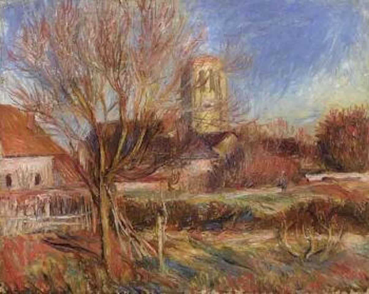 L'eglise a Essoyes by Pierre-Auguste Renoir