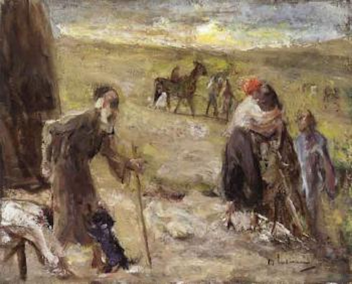 The return of young Tobias by Max Liebermann