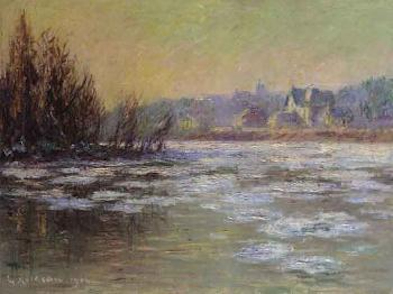 Les glacons sur l'Oise by Gustave Loiseau