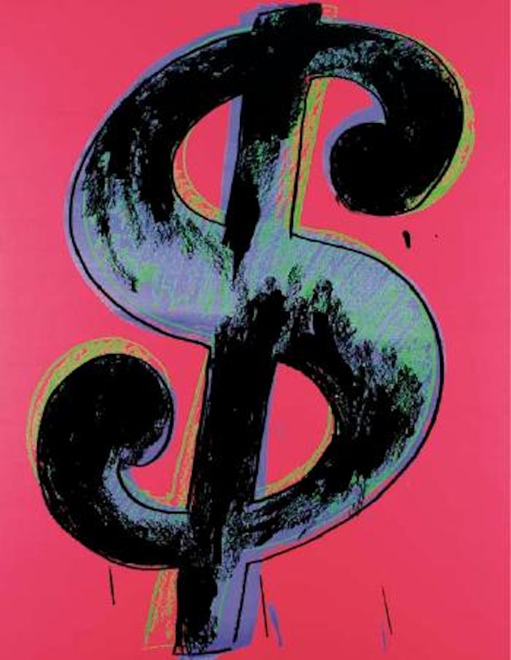 Dollar sign by Andy Warhol