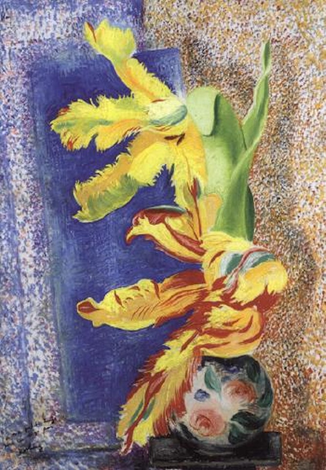 Nature morte avec tulipe dans un vase by Moïse Kisling
