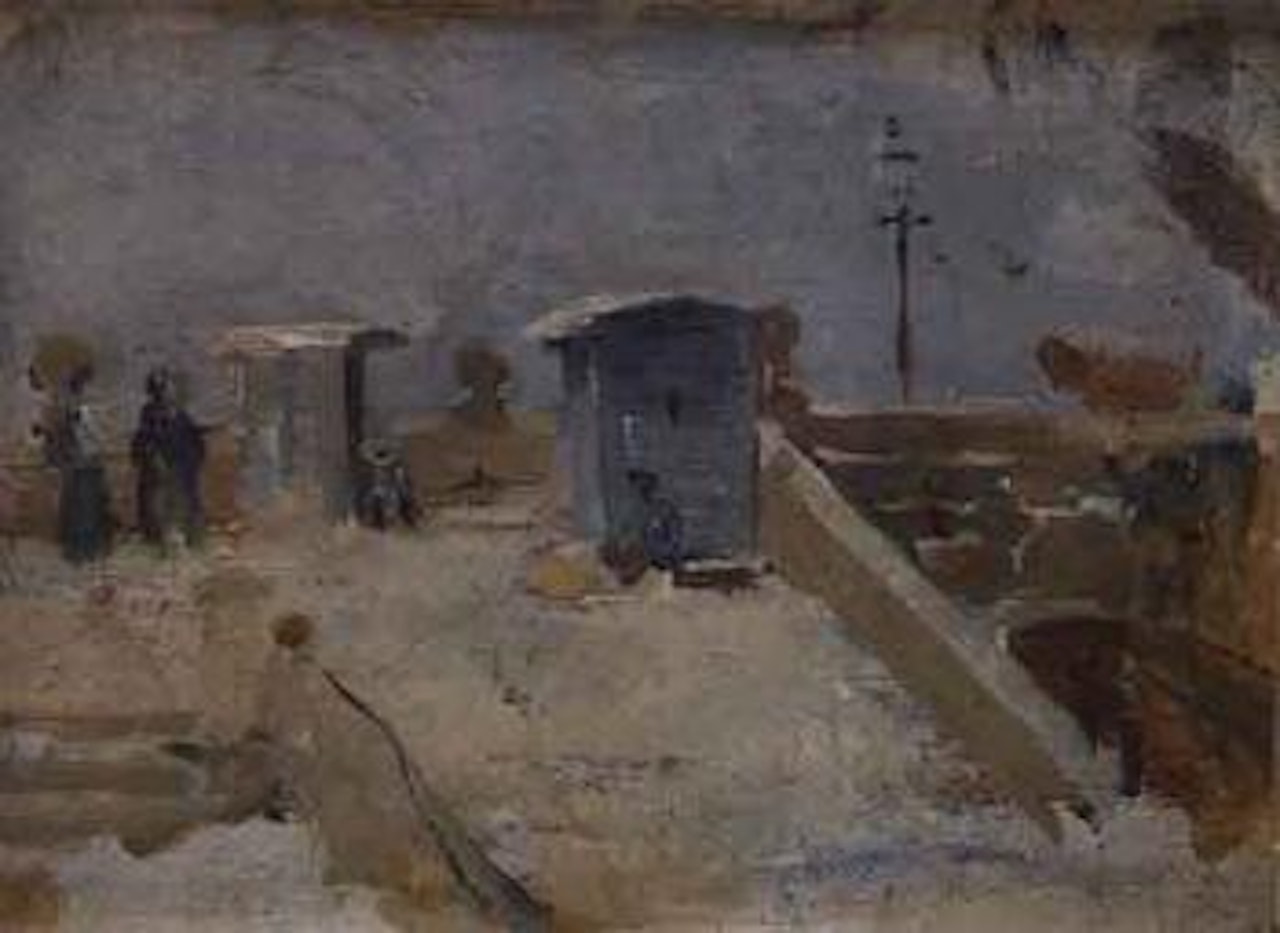 Beach huts by Joaquin Sorolla Y Bastida