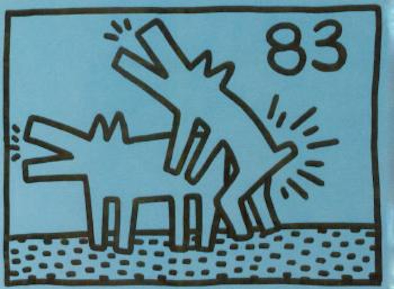 Two dogs by Keith Haring