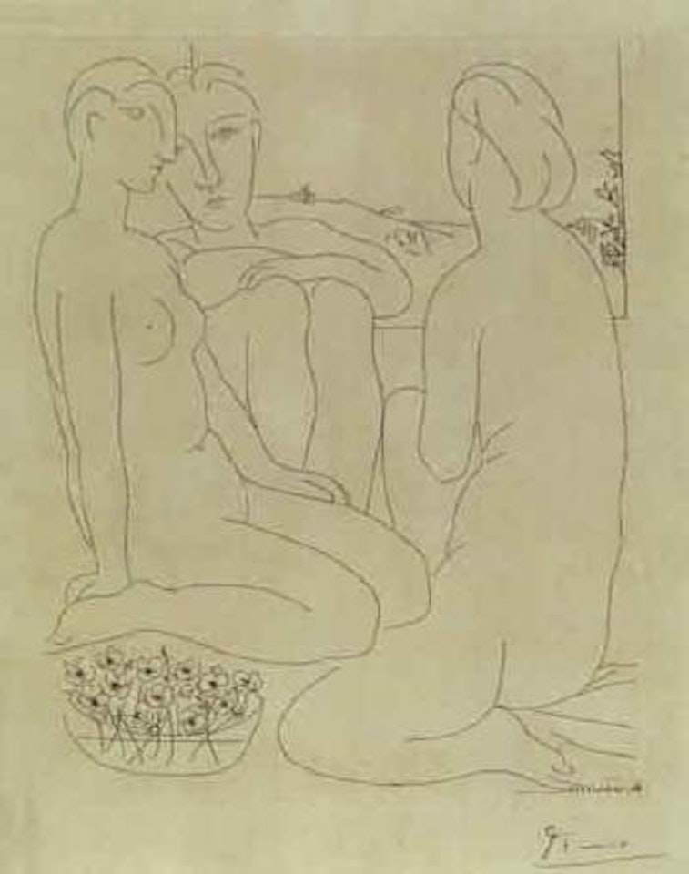 Trois femmes pres d'une fenetre by Pablo Picasso