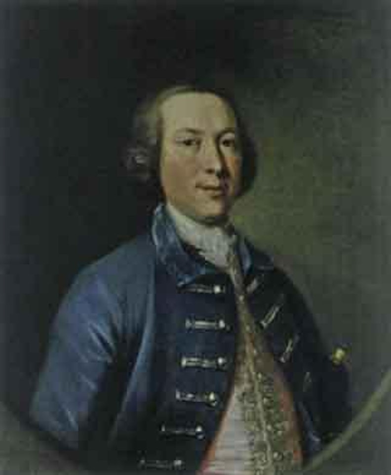 Portrait of an 18th century gentleman in a blue coat by William Hoare of Bath