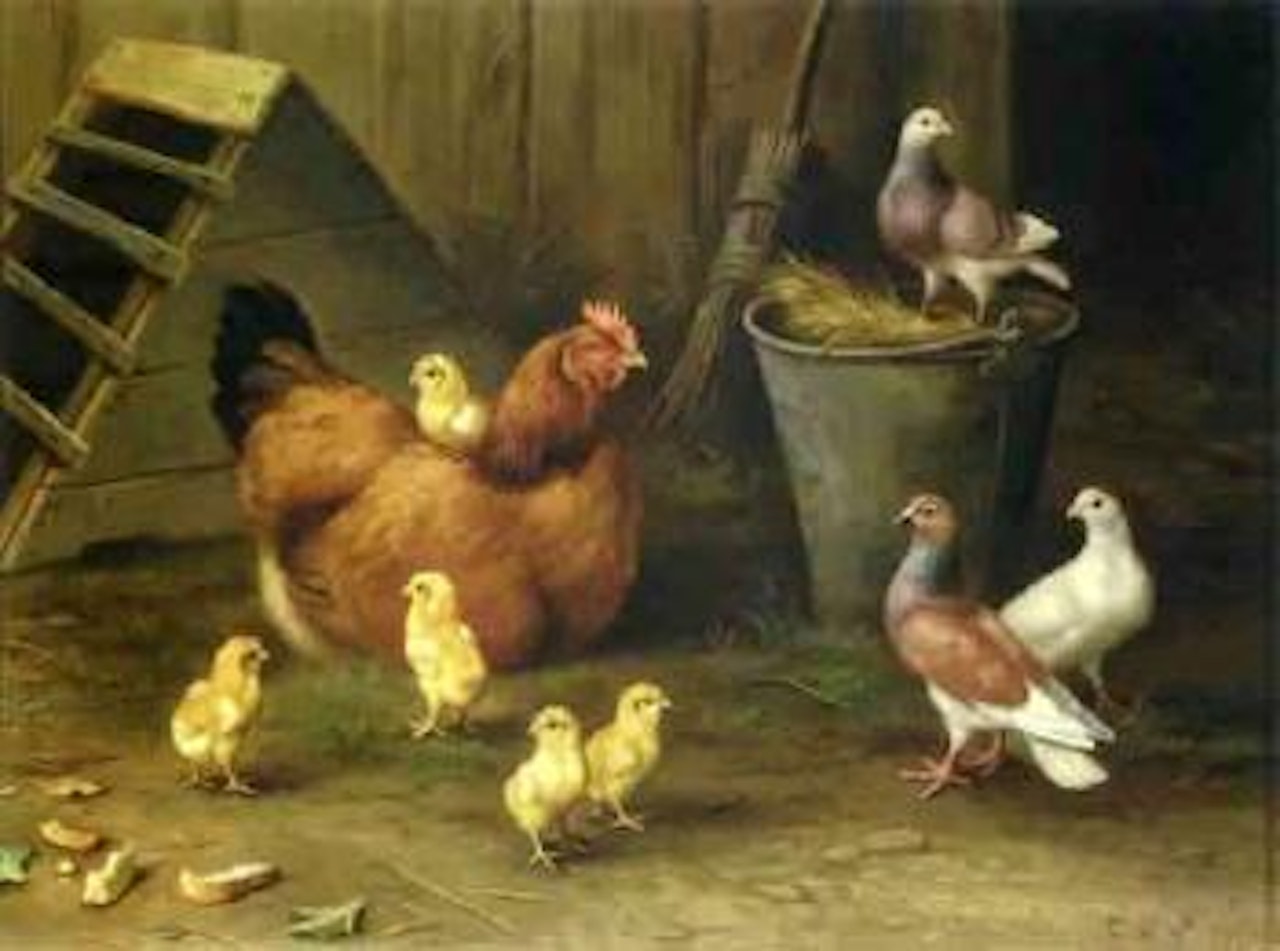 Proud mother. The protector by Edgar Hunt