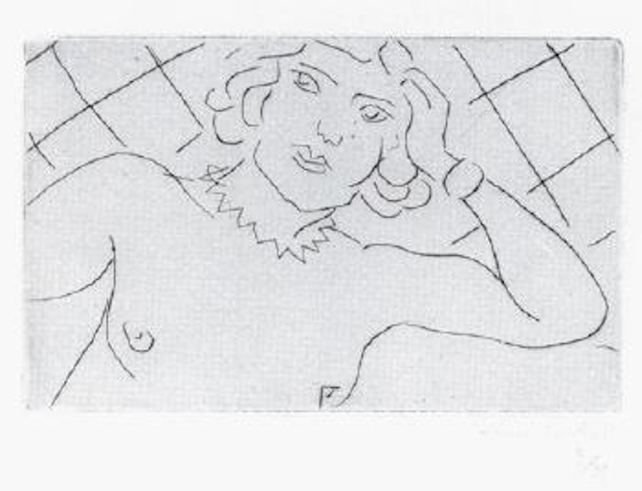 Torse, fond a losanges by Henri Matisse