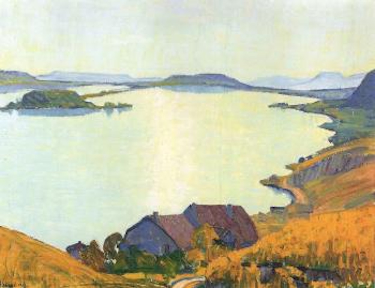 Autumnal landscape, late afternoon by Ernst Geiger