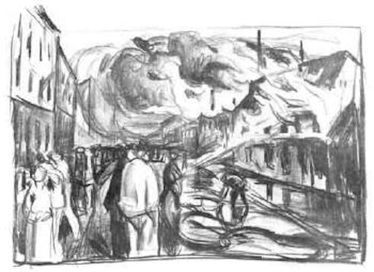 Fire by Edvard Munch