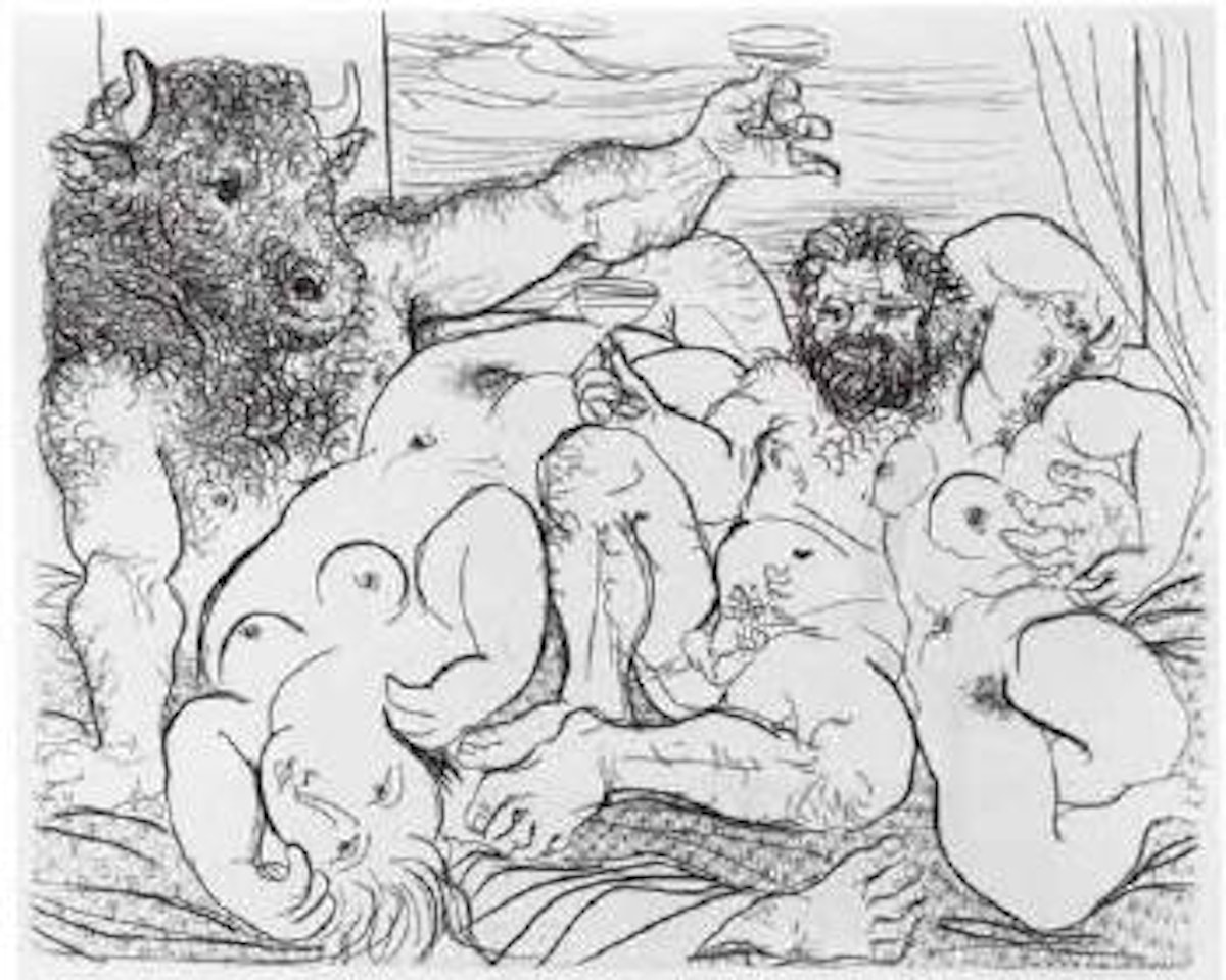 Scene bacchique au minotaure by Pablo Picasso