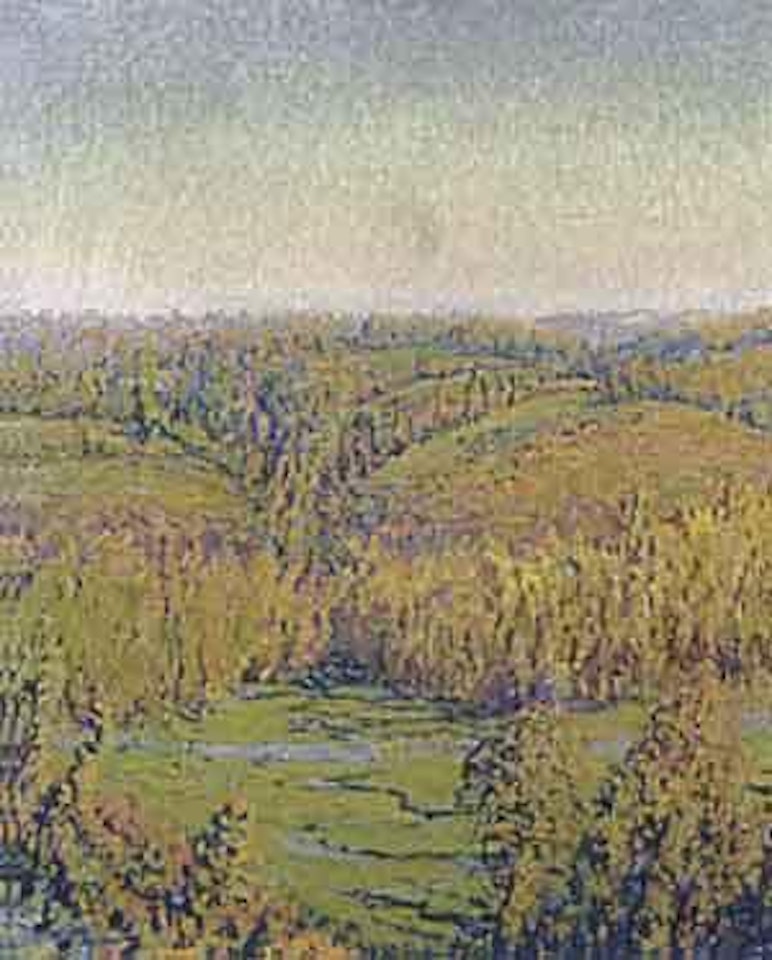 Pointilistic summer landscape by Gustave Cariot