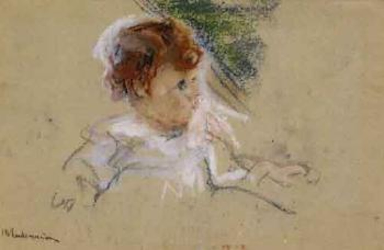 Portrait of Maria Riezler, granddaughter of the artist by Max Liebermann