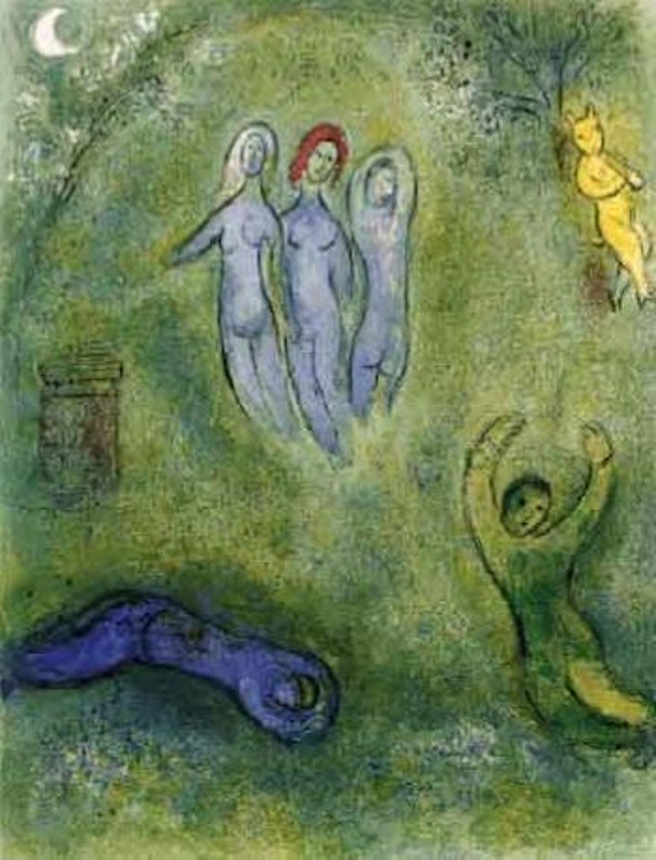 Daphne's dream and three nymphs by Marc Chagall
