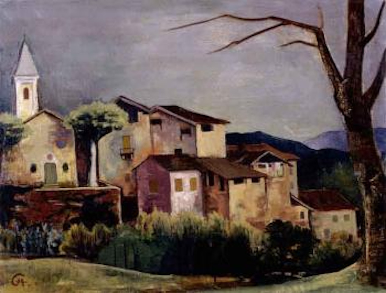 Landscape with tree - Giona by Karl Hofer