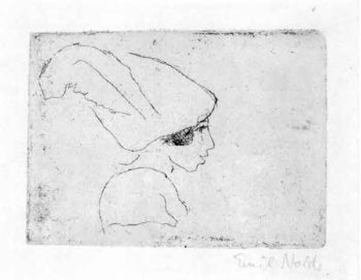 Girl in profile by Emil Nolde