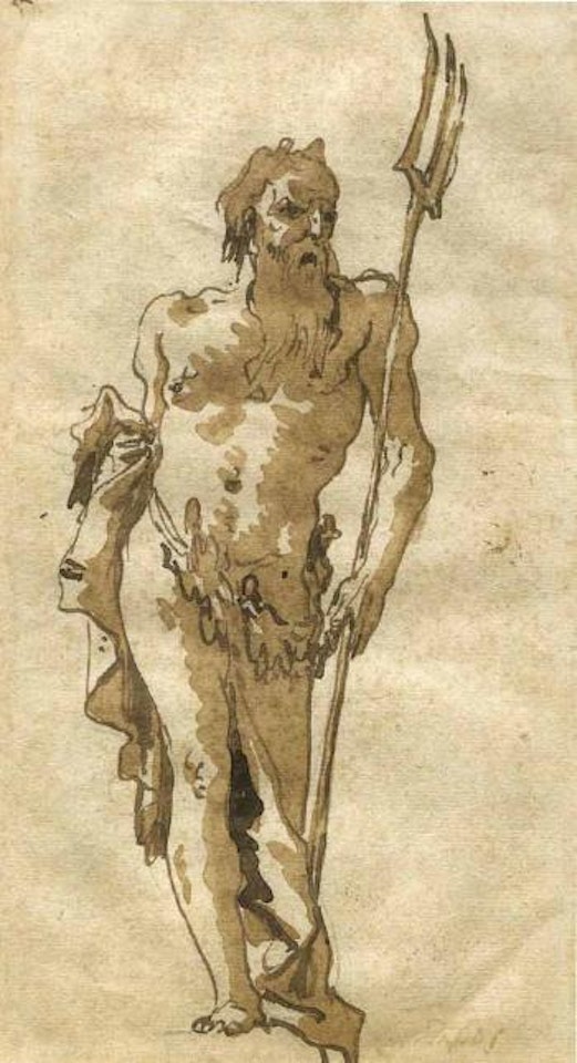 Neptune with trident by Giovanni Battista Tiepolo