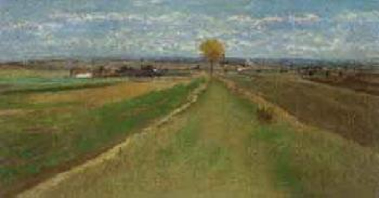 Landscape with deciduous tree by Theodor von Hörmann