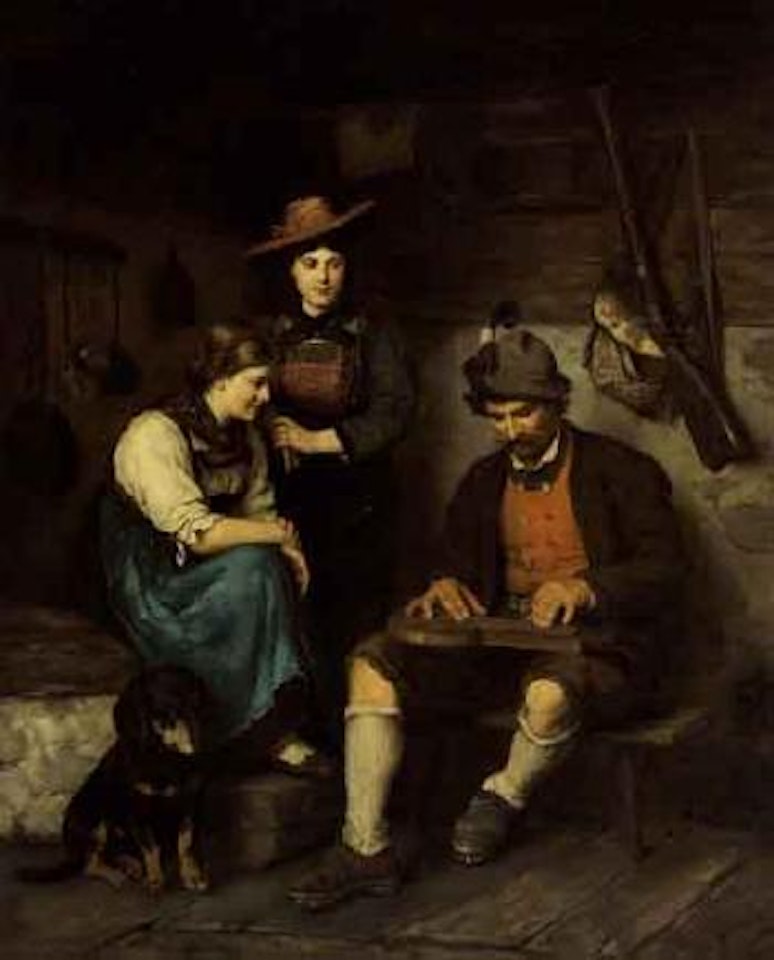 The zither player by Franz von Defregger