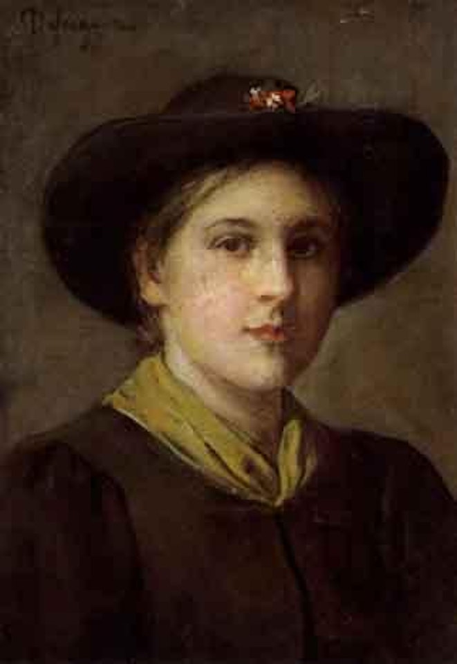 Young lady in national costume by Franz von Defregger