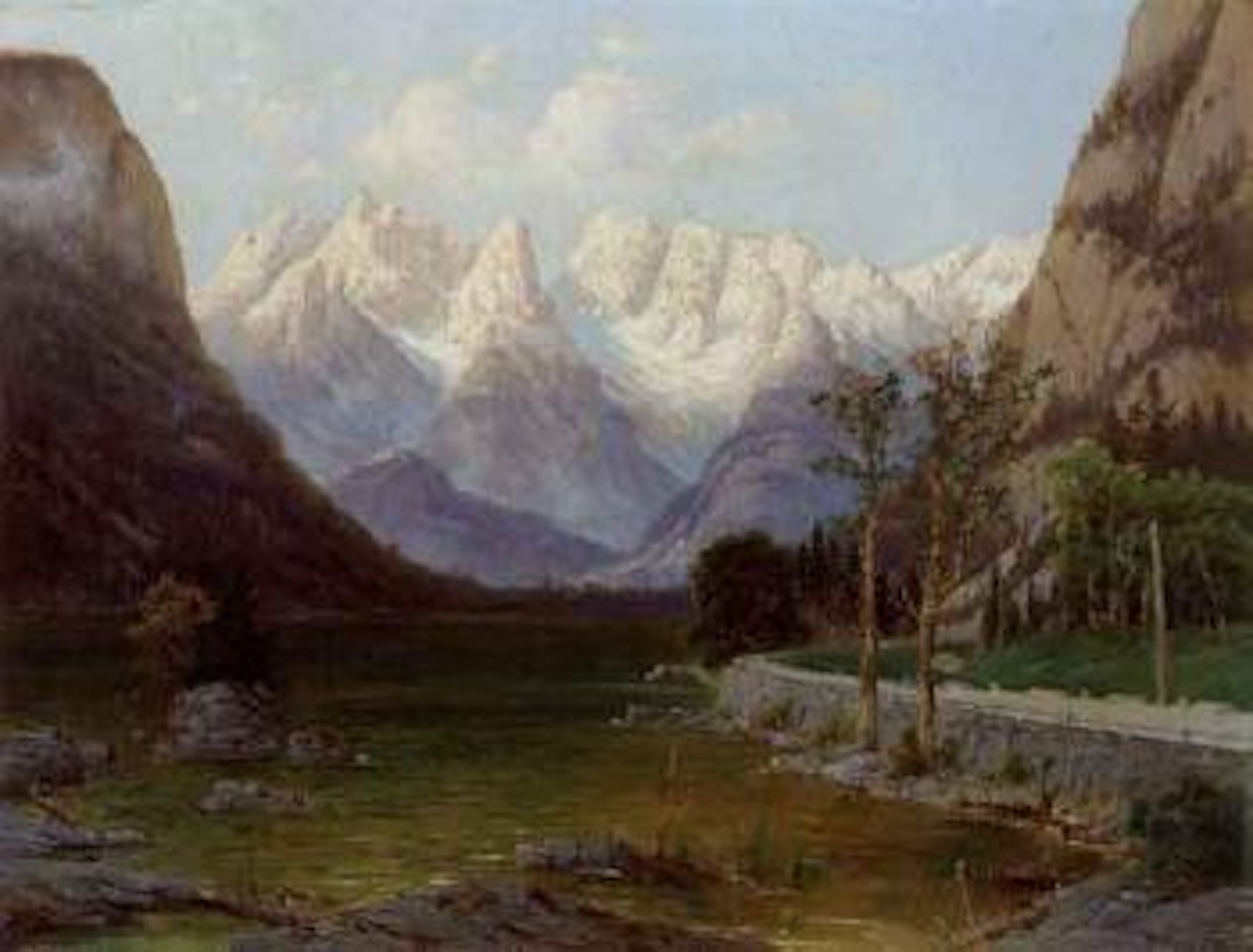 River landcape by Theodor von Hörmann