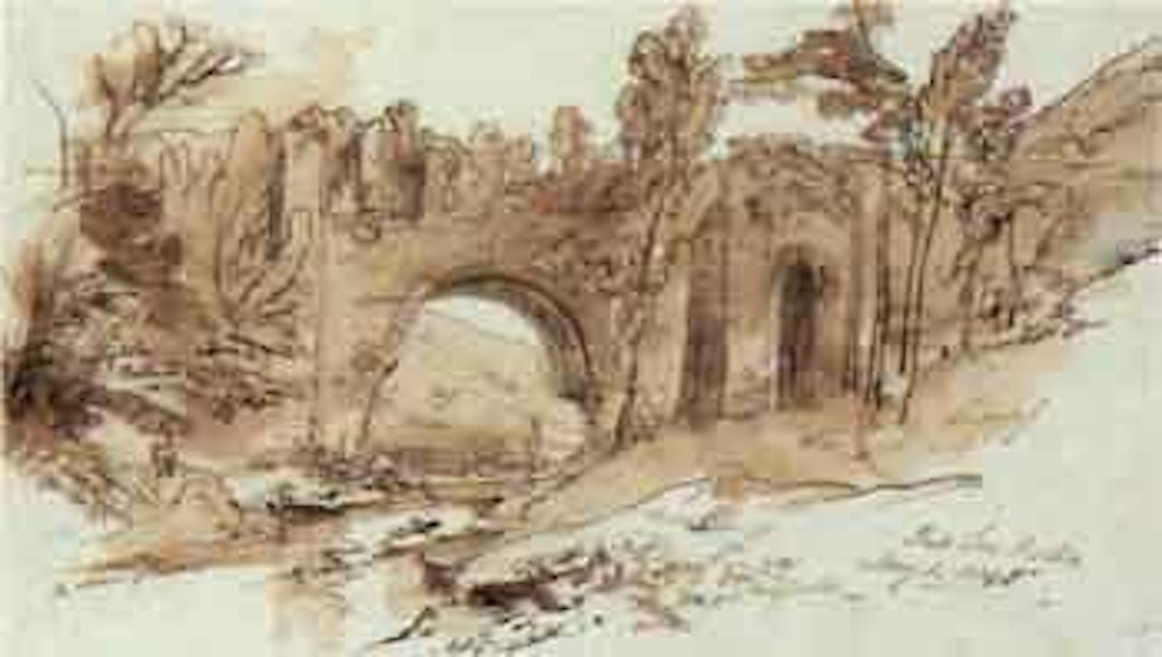 Ponte San Pietro by Edward Lear