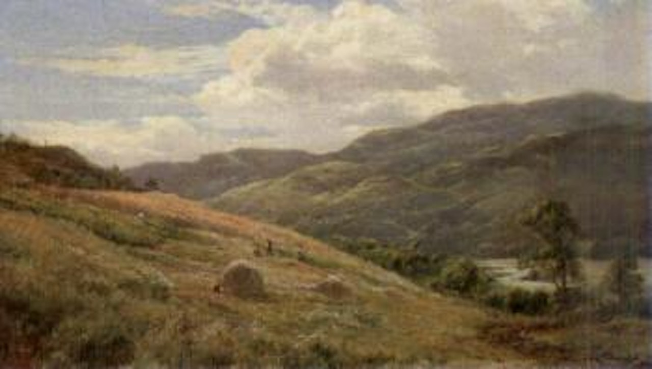 Haymaking by Alfred de Breanski