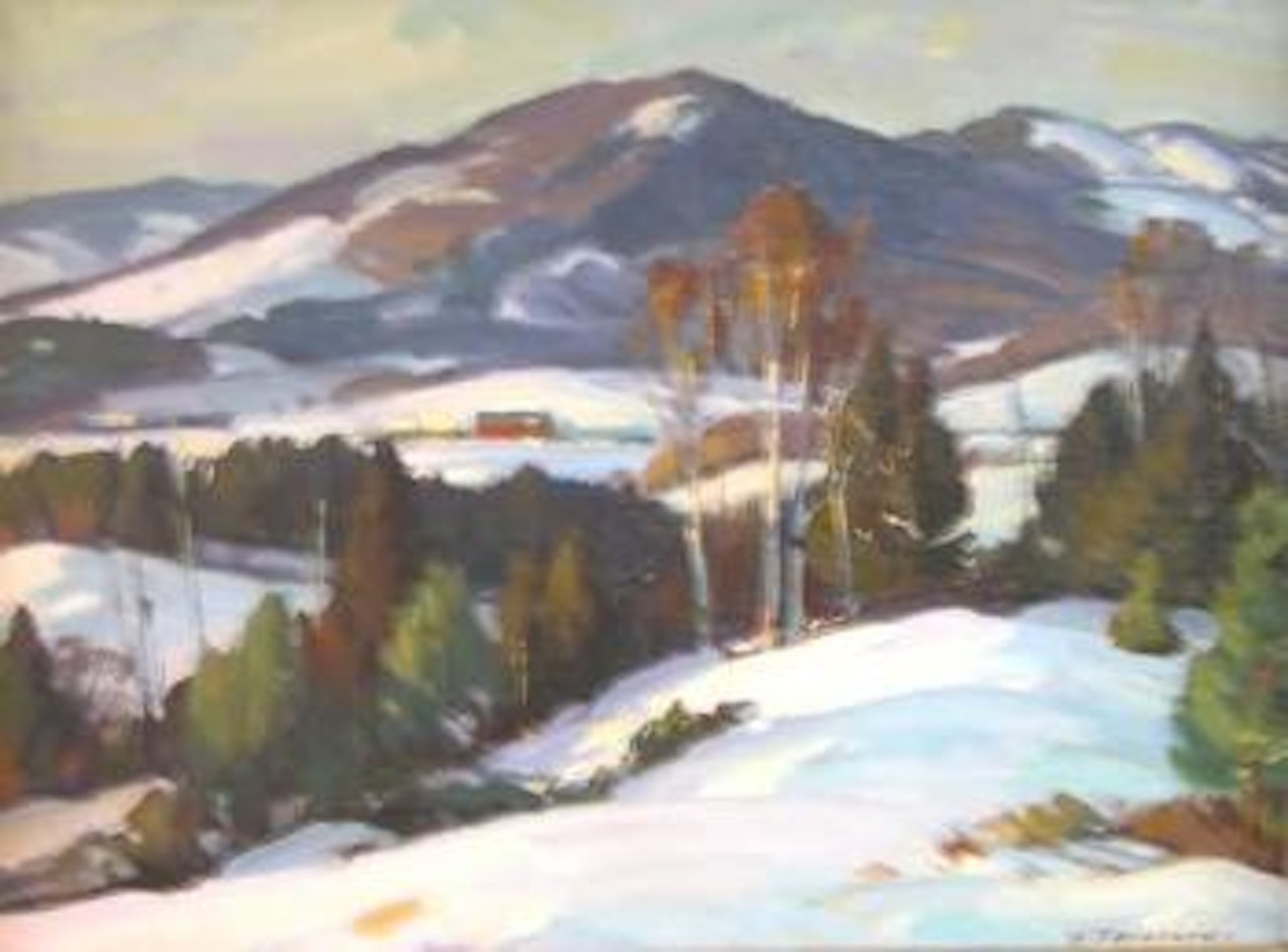 Winter landscape by Aldro Thompson Hibbard