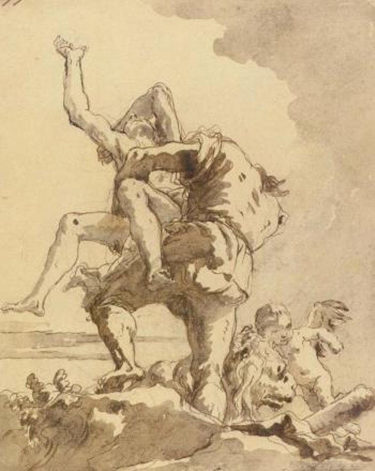 Hercules and Antaeus by Giovanni Domenico Tiepolo