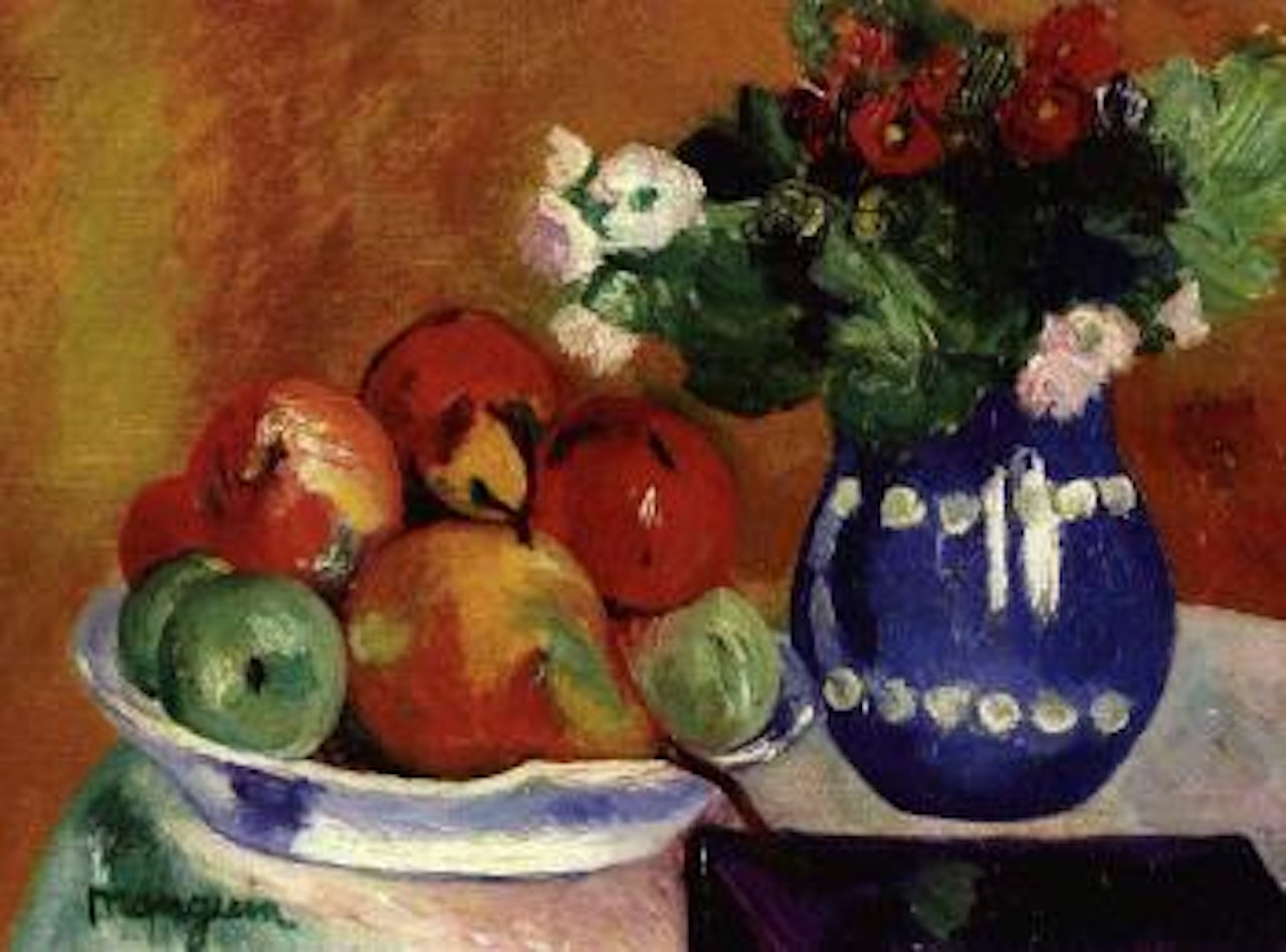Nature morte aux pommes et poires by Henri Manguin