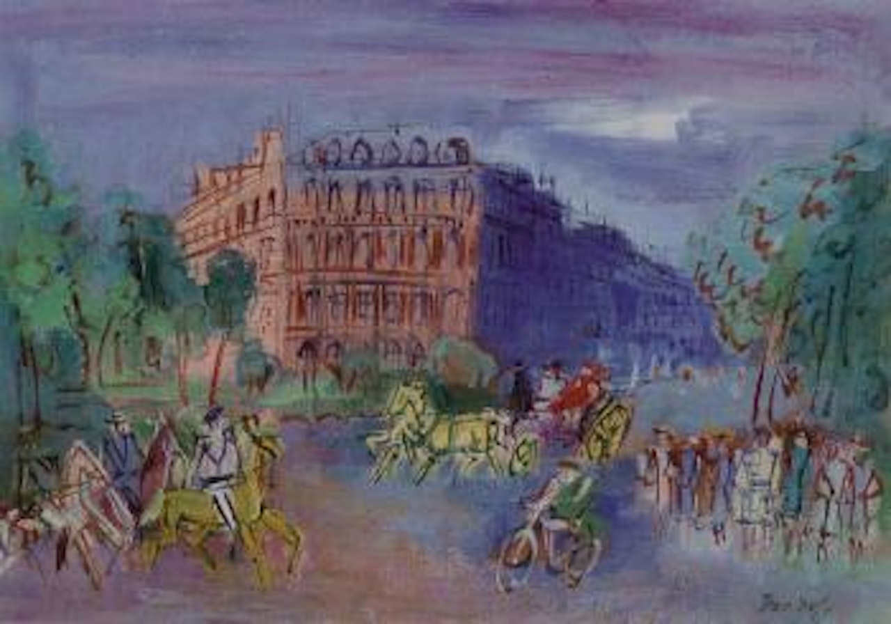 Promenade pres du Bois de Boulogne by Jean Dufy