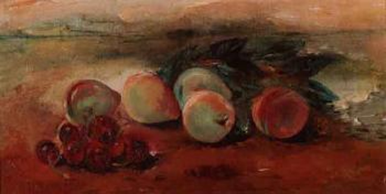 Still life of fruit by Reuven Rubin