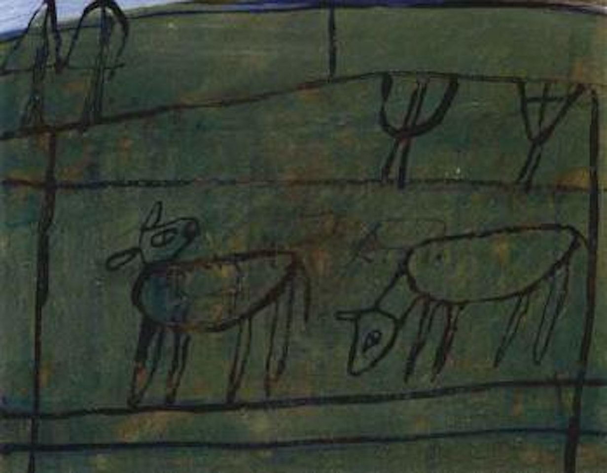 Moutons a l'herbage by Jean Dubuffet