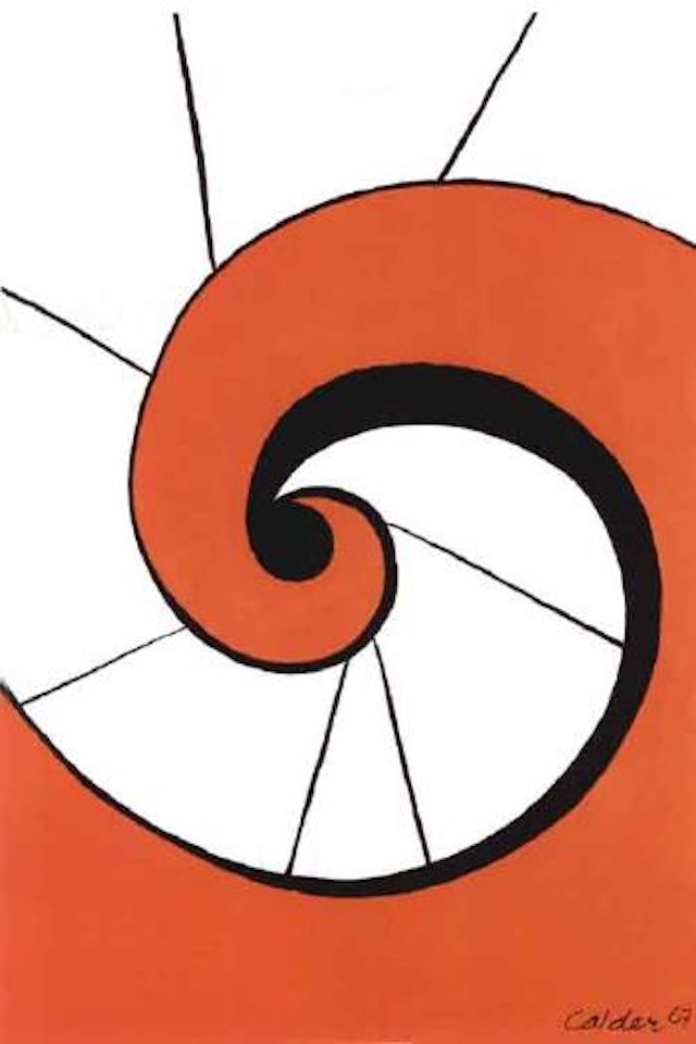 Red and white nautilus by Alexander Calder