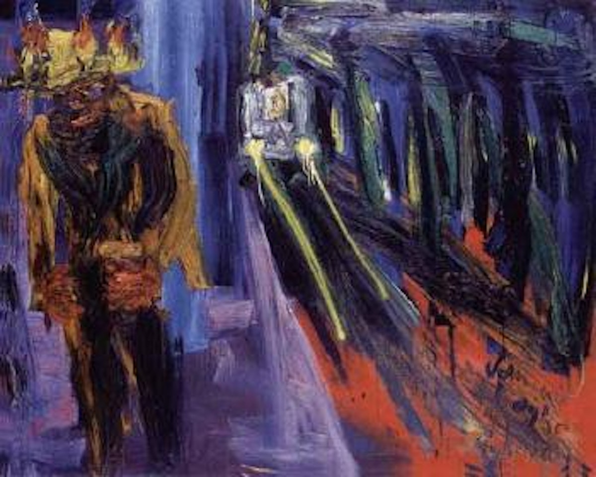 Van Gogh in subway by Rainer Fetting