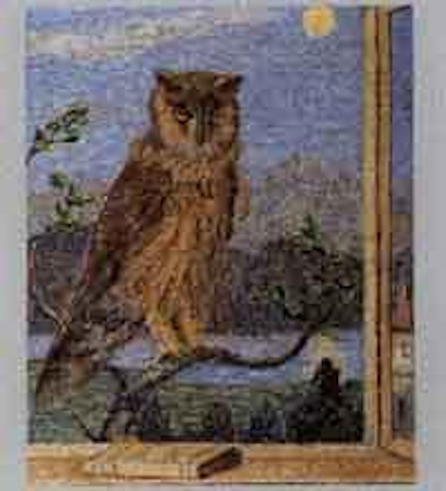 Owl at midnight by Gottardo Segantini
