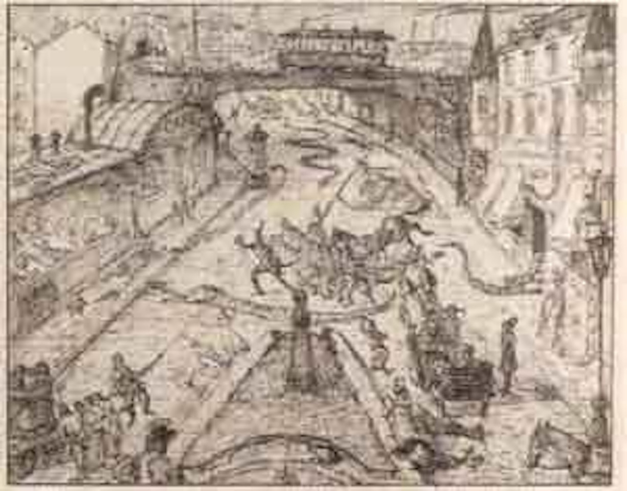 Snakes in city by Alfred Kubin