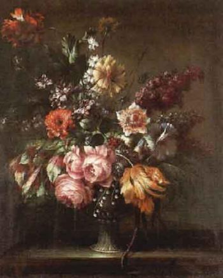 Still life of flowers by Franz Werner von Tamm